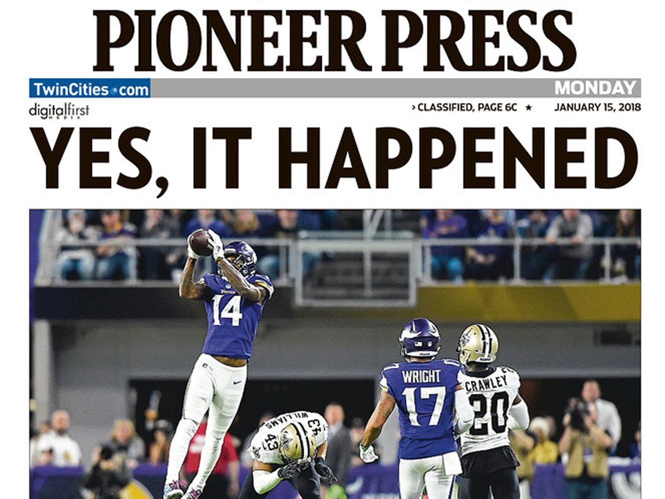 Here’s How Newspapers In Minnesota And Louisiana Reacted To The Vikings ...